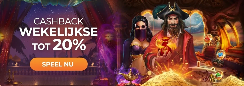 Bannière promotionnelle Gratowin Casino : Cashback hebdomadaire jusqu'à 20%