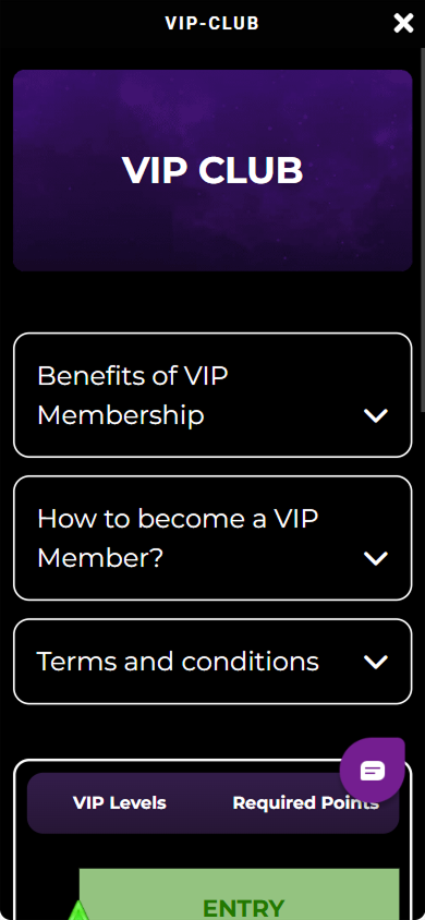 VIP Club benefits, membership, and terms and conditions for Gratowin Casino