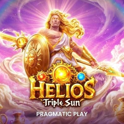 Hélios Triple Sun Pragmatic Play slot game with Greek god Helios